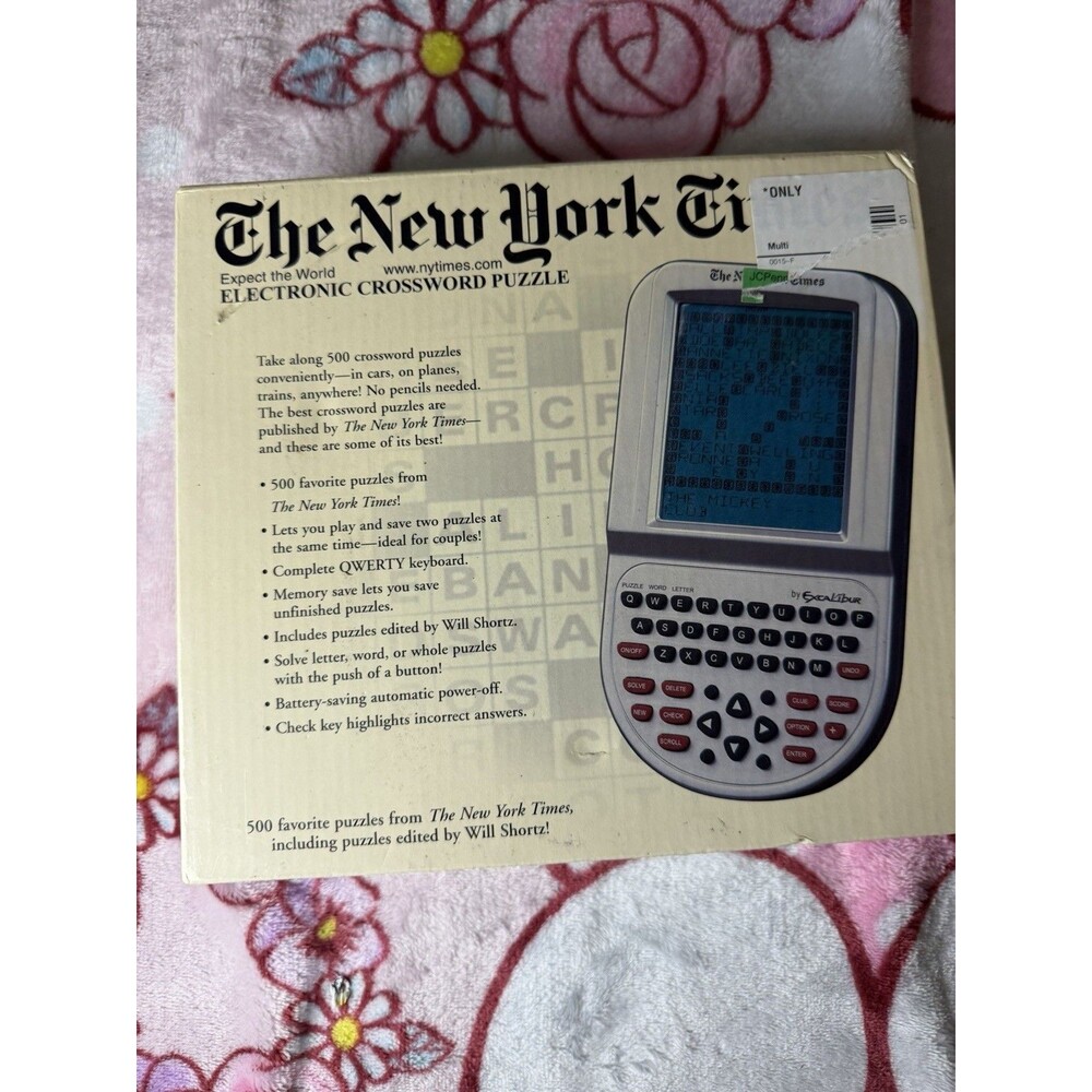 New York Times Handheld 500 Electronic Crossword Puzzle